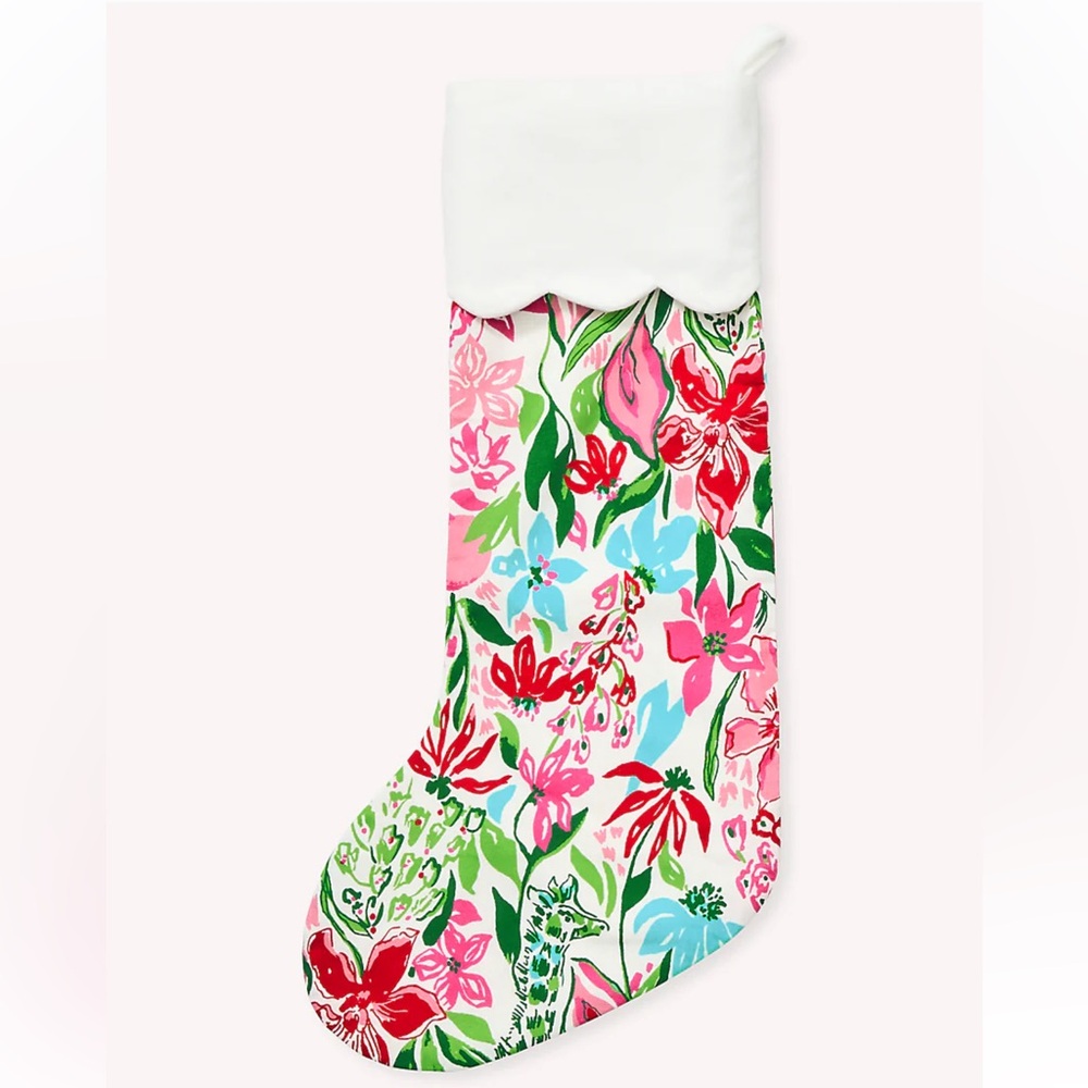 NWT Lilly Pulitzer Christmas Stocking Glowing Gardens